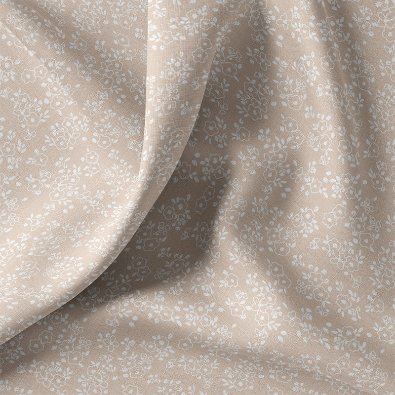 Coton Imprimé OBIA Lin / Blanc