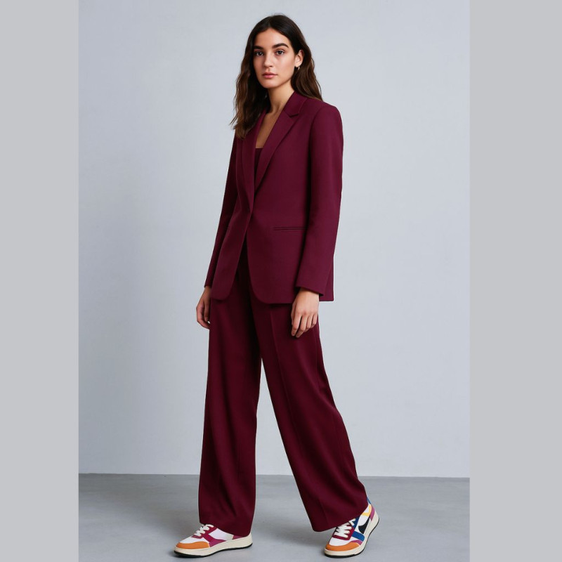 Twill de Viscose Lourd BORDEAUX Bordeaux