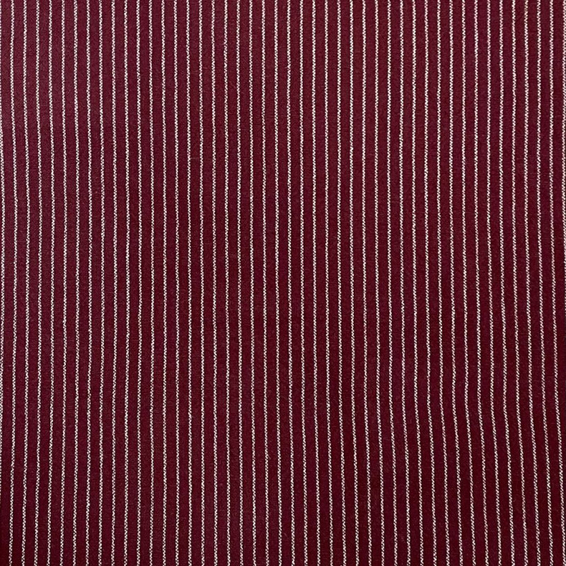 Coton Rayures Tissées TISFIN Bordeaux / Blanc
