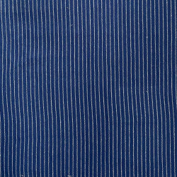 Coton Rayures Tissées TISFIN Indigo / Blanc