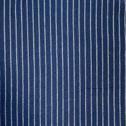 Coton Rayures Tissées TISLA Indigo / Blanc