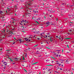 Viscose Imprimée GALBIA Rose / Bleu