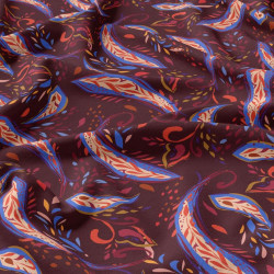 Viscose Imprimée NINI Violet / Bleu
