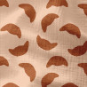 Printed Double Gauze CROISSANT2 Bisque / Pink