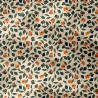Printed Double Gauze FLAVIE Latte / Green