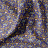 Coton Enduit Imprimé KANTHA Bleu / Vert