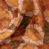 Demi-natté Imprimé CLEMONE Orange / Pêche