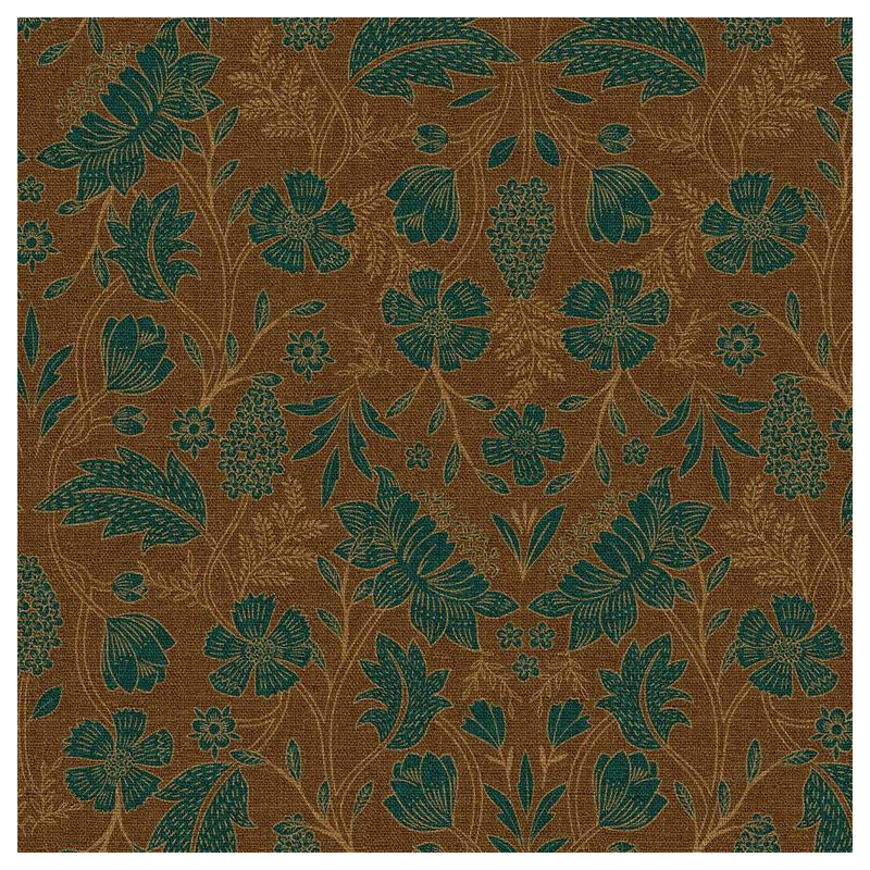 Demi-natté Imprimé LIZANDRE Vert / Bleu