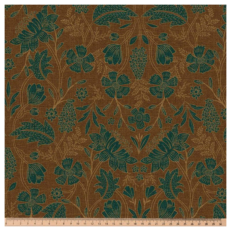 Demi-natté Imprimé LIZANDRE Vert / Bleu