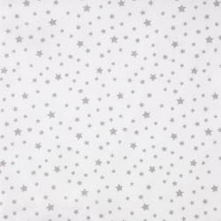 Coton Imprimé DOUSNUI Blanc / Argent
