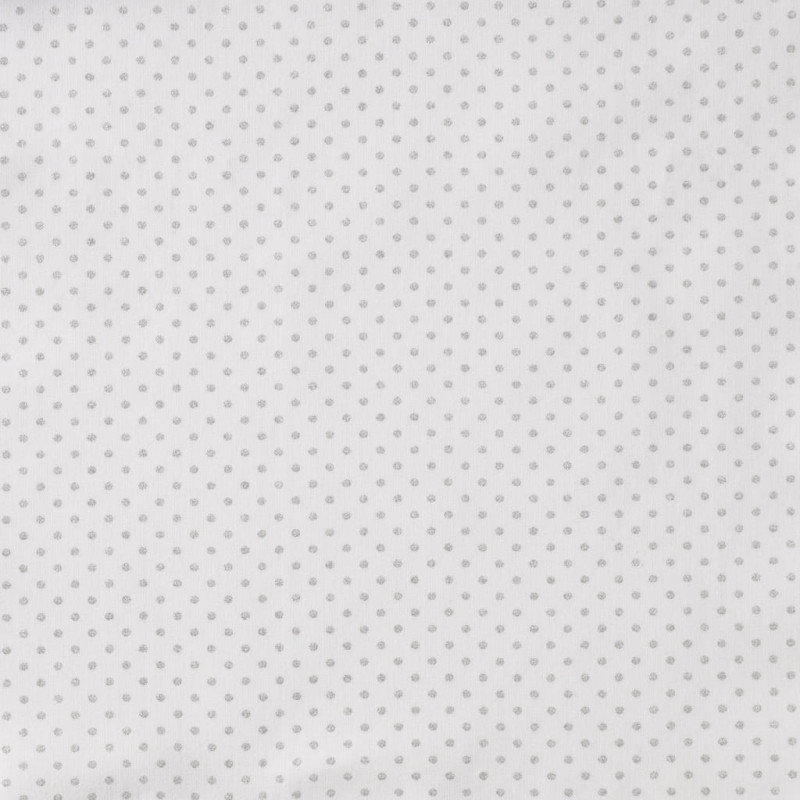 Coton Imprimé PISANI Blanc / Argent