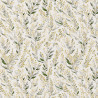 Coton imprimé MIMOSA Ecru / Jaune