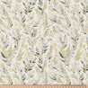 Coton imprimé MIMOSA Ecru / Jaune