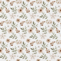 Coton imprimé ZADA Blanc / Naturel