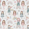Printed Cotton TALINA White / Pink