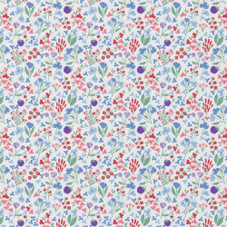 Coton imprimé CELINE Blanc / Bleu