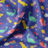 Coton imprimé MADONNA Bleu / Rose