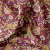 Coton imprimé MALANA Prune / Vert