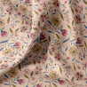 Coton imprimé EVELYNE Pêche / Beige