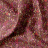 Coton imprimé MALVINA2 Chocolat / Rose