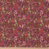 Coton imprimé MALVINA2 Chocolat / Rose