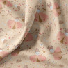 Coton imprimé TALULA Pêche / Rose