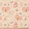 Coton imprimé TALULA Pêche / Rose