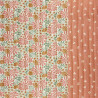 Printed Quilted Double Gauze BOMINI / BABETH Ecru / Marsala