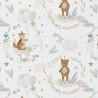 Printed Cotton TRODOUX White / Blue