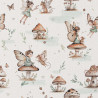 Printed Cotton LEOFEE White / Camel