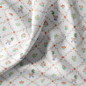 Coton imprimé HAGA Blanc / Rouge