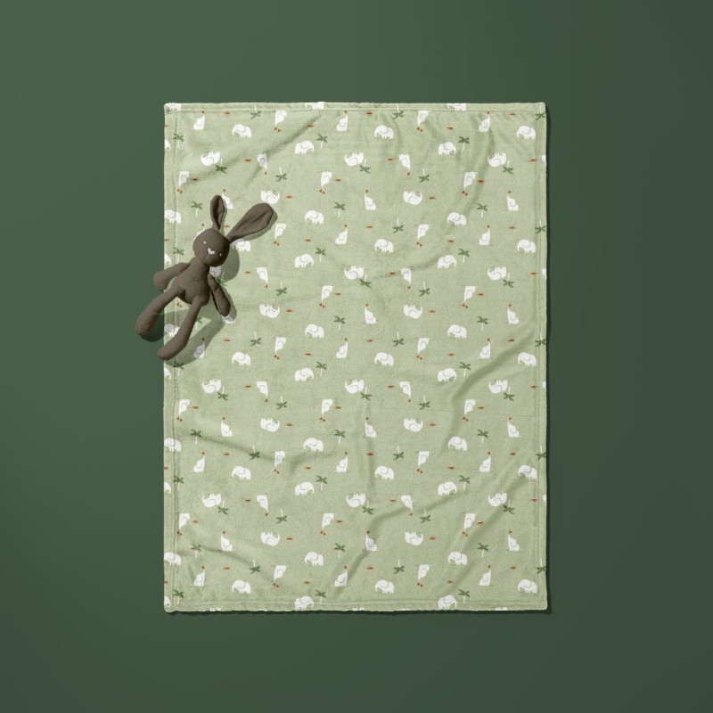 Maille Doudou SHEENA2 Vert / Blanc