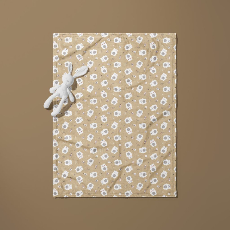Maille Doudou GUGEO2 Camel / Blanc