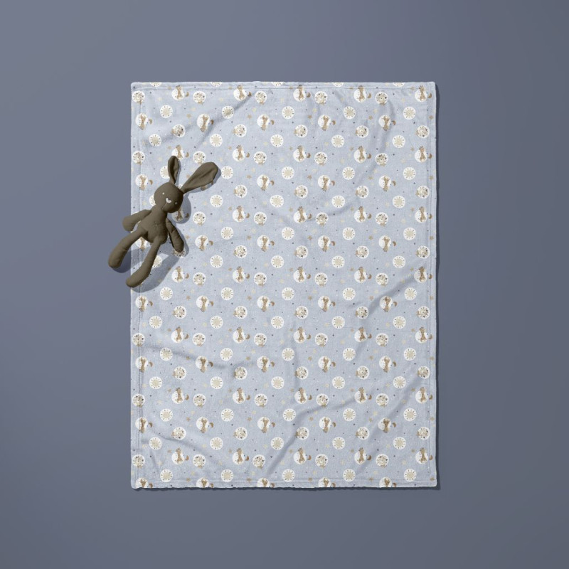 Maille Doudou BLOUBI2 Bleu / Camel