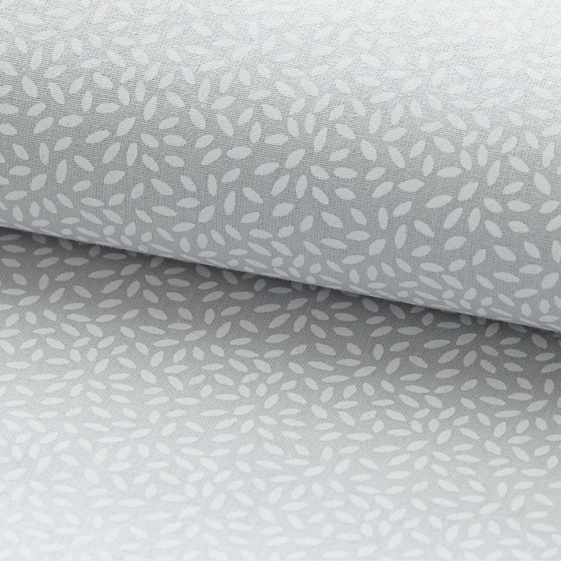 Coton Imprimé STIGMAT Gris Clair / Blanc Mat