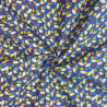 Coton Imprimé KONOGO Bleu / Mastic