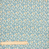 Viscose Imprimée ZANTEME Blanc / Paon