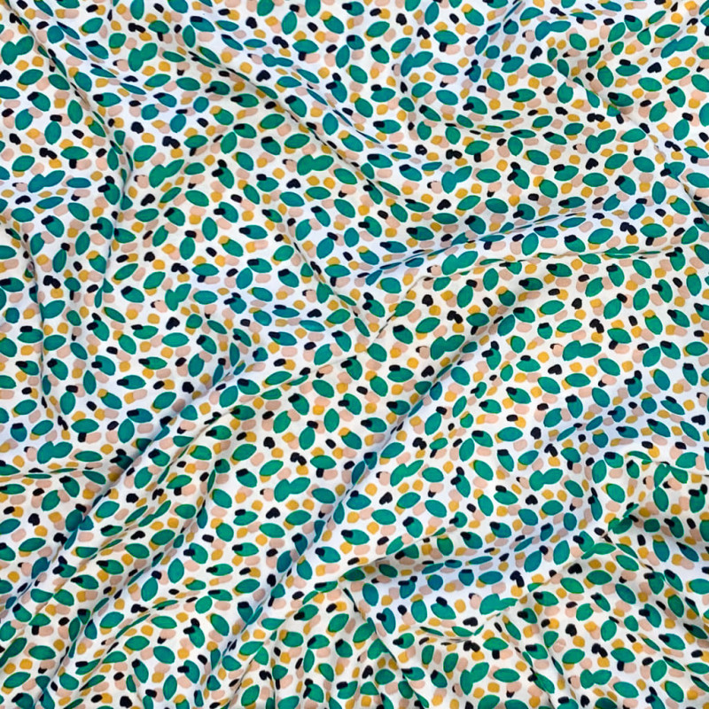 Viscose Imprimée KONOGO Blanc / M.Toniques