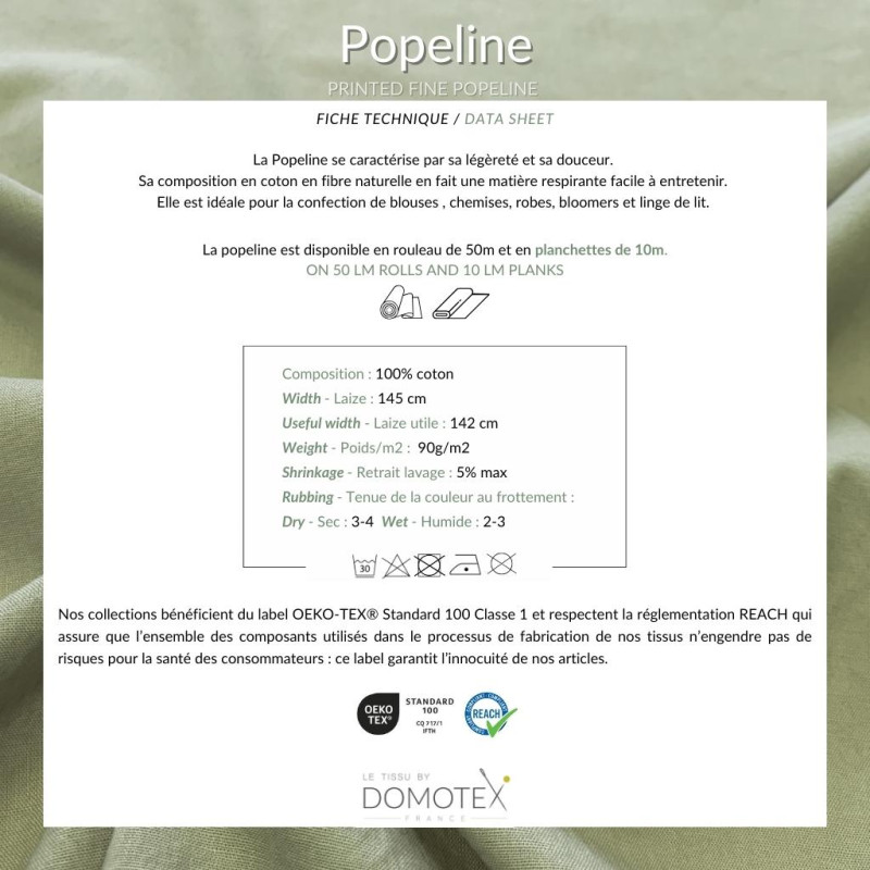 Popeline Imprimée KOZINA Ecru / Violet