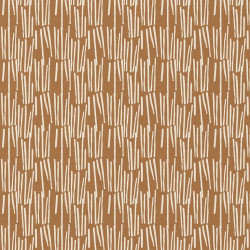 Coton Enduit LEKKER Caramel / Blanc
