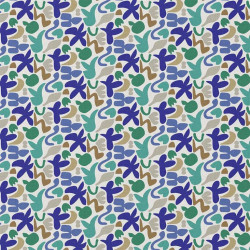 Coton Imprimé SWIGO Bleu / Vert