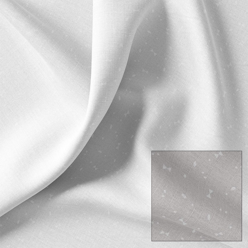 Coton Imprimé KIDO Blanc / Blanc