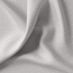 Coton Imprimé KIDO Gris Clair / Blanc
