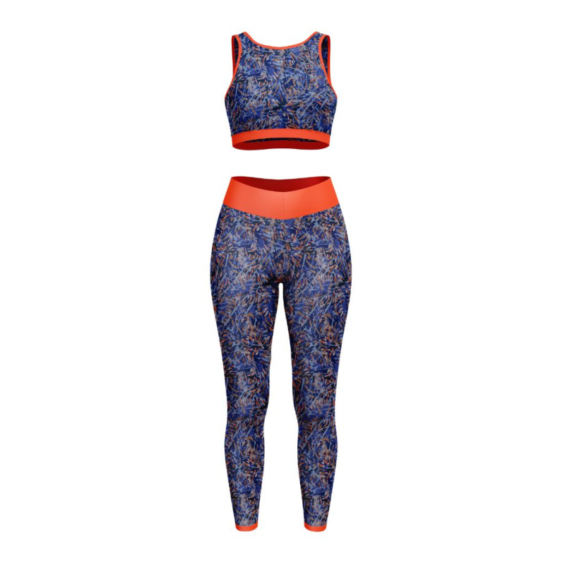 Lycra Anti UV FIZYLE Bleu / Orange