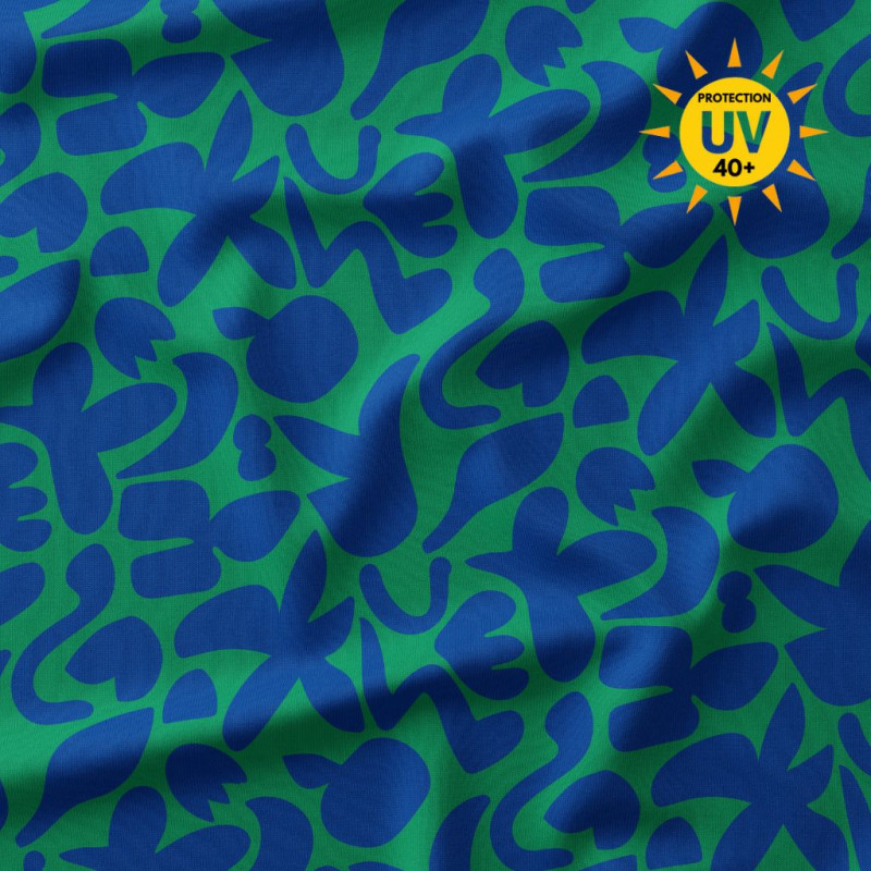 Lycra Anti UV SWAG Vert / Bleu