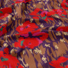 Bedruckter Viskose AMAYA Violett / Rot