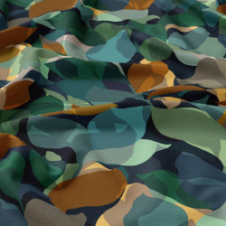 Viscose Imprimée ANTHEA Noir / Vert