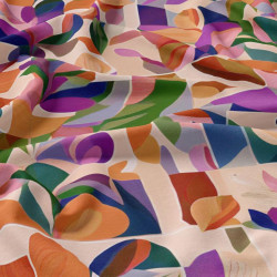 Viscose Imprimée NAWEL Rose / Violet