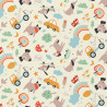 Printed Cotton SNOOP Ecru / Yellow