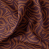 Demi-natté Imprimé YORAM Caramel / Cacao